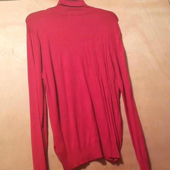 New Zara Turtleneck Red Soft Knit Long Sleeve Top - Picture 4 of 5